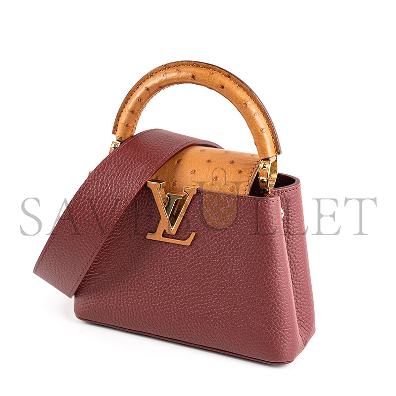 LOUIS VUITTON CAPUCINES MINI WITH OSTRICH HANDLE N81409 (21*14*8cm)
